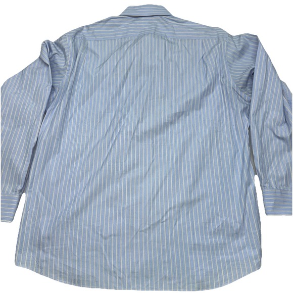 Tommy Bahama Mens Dress Button‎ Up Shirt Sz 16.5 34-35 Blue/Creamy White Striped - Picture 6 of 9